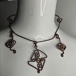 Copper Wire Custom Face Necklace